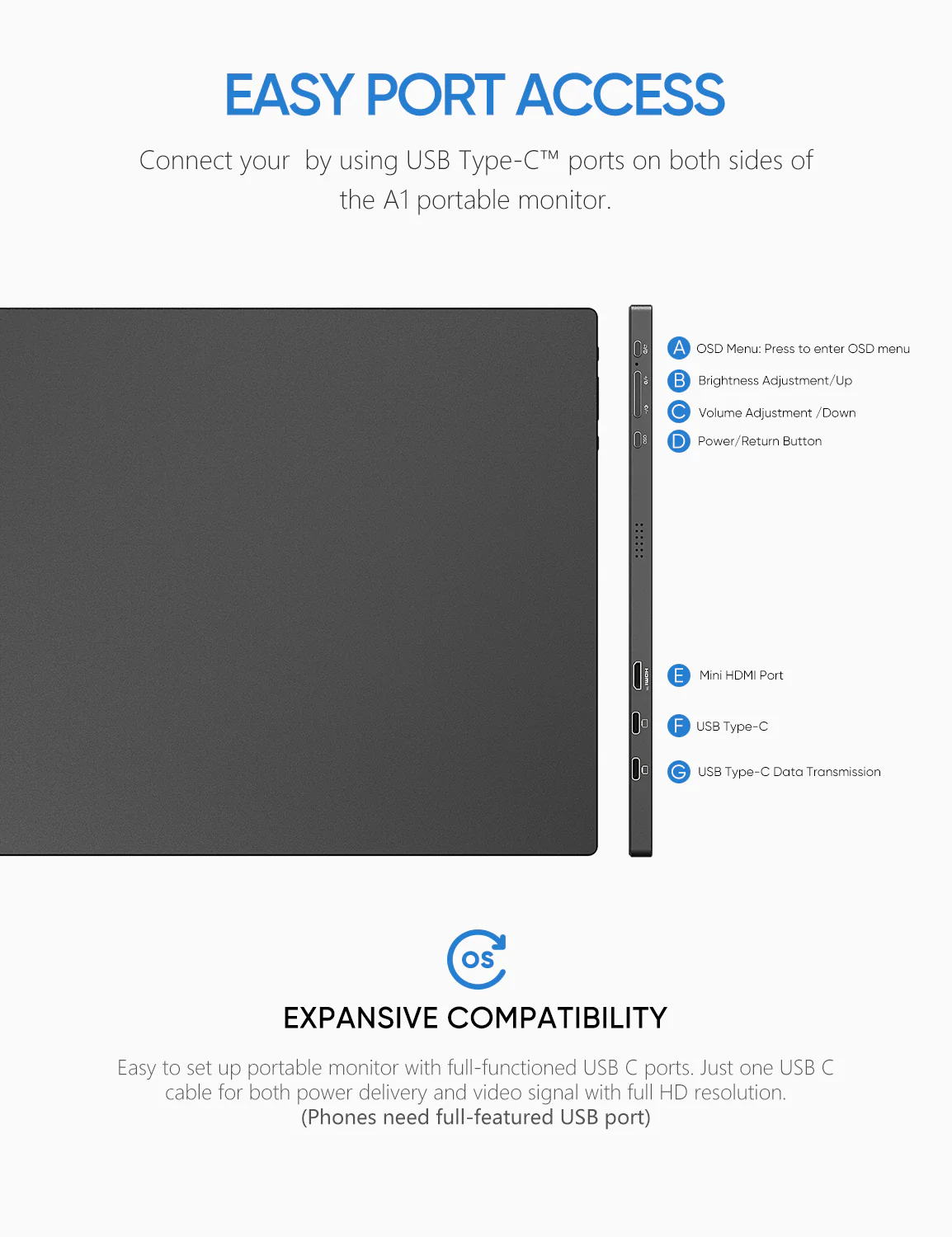 Arzopa A1 15.6 Inch FHD Lightweight Portable Travel Monitor - Image 4