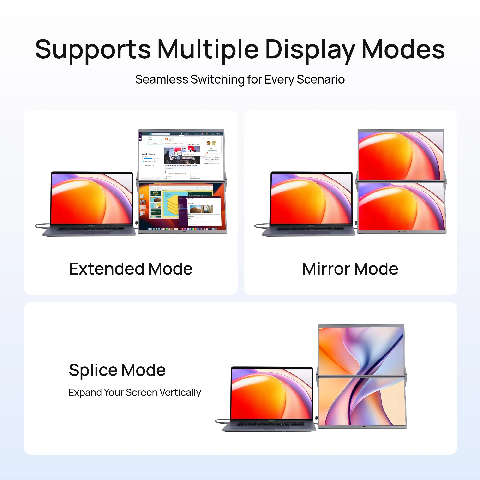 Arzopa E1 15.6" Portable Dual-Screen Monitor - Image 5