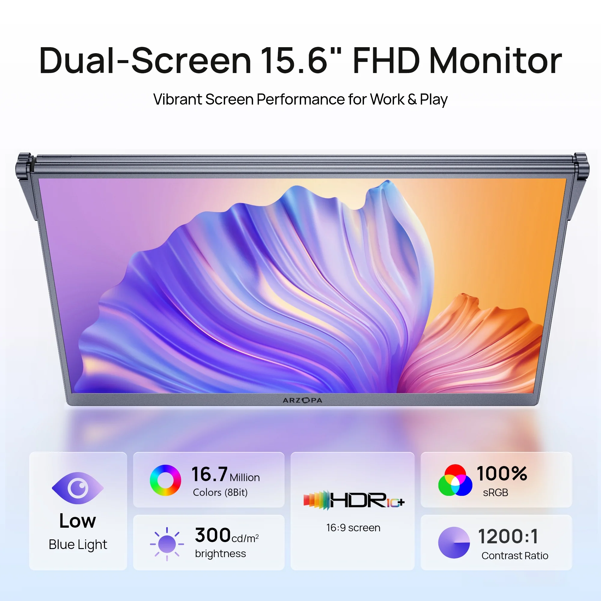 Arzopa E1 15.6" Portable Dual-Screen Monitor - Image 6