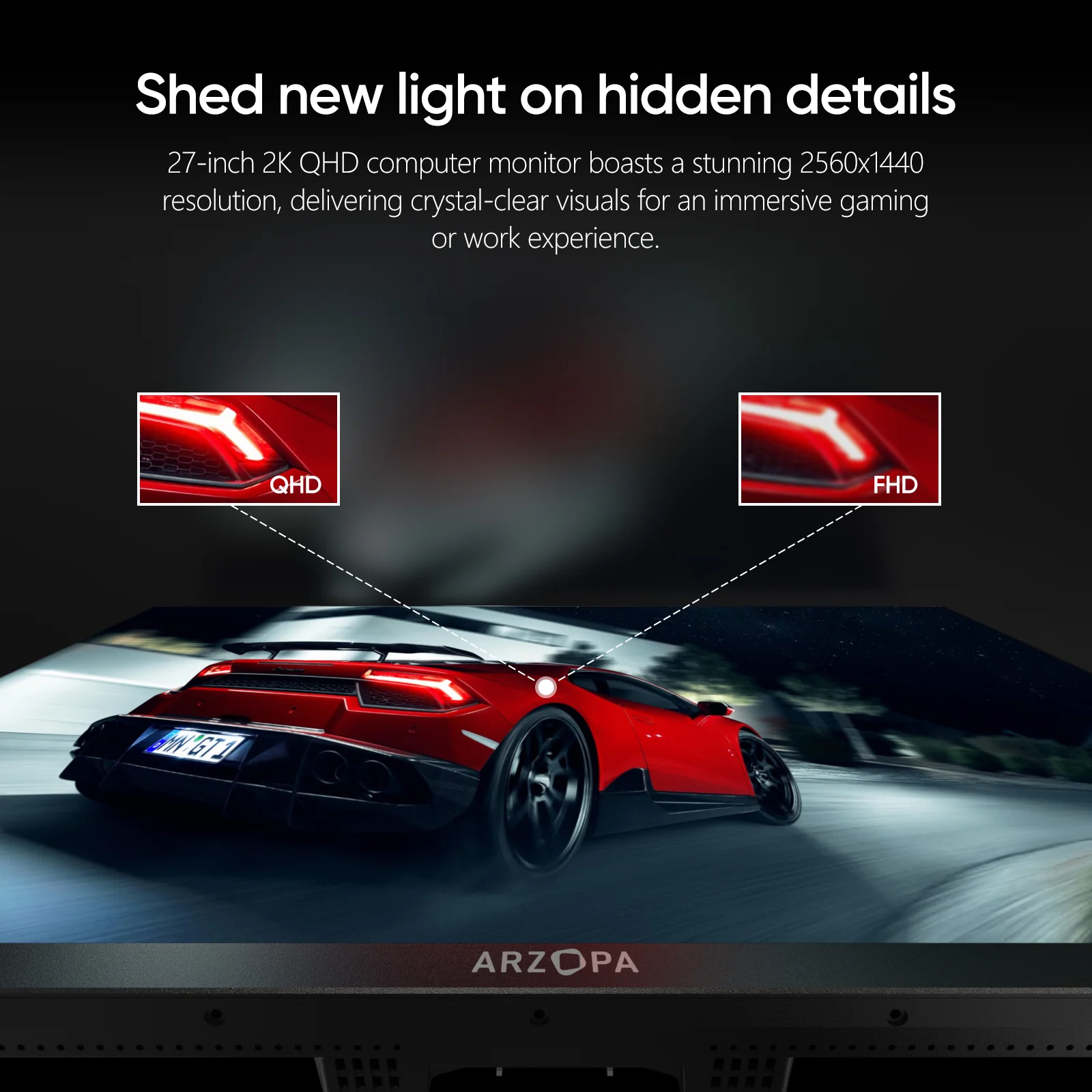 ARZOPA M1RC-27" 180Hz 2K QHD Gaming Monitor - Image 3