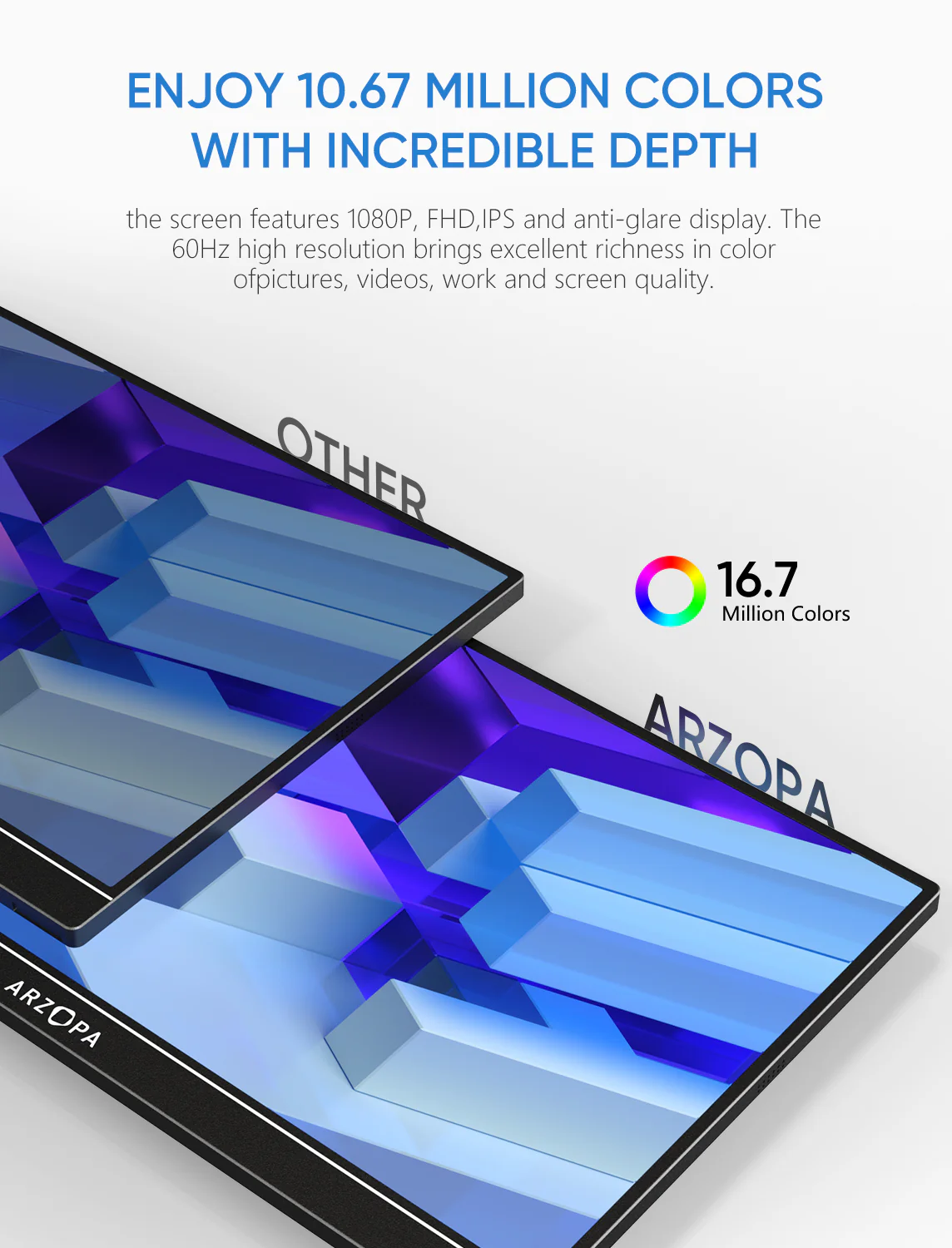 Arzopa S1 Table Portable Laptop Monitor | 15.6'' FHD 1080P - Image 3